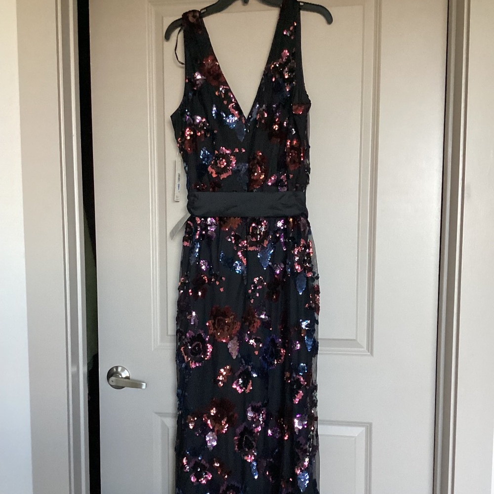 Eliza J Sequin Satin Bow Mermaid Gown 18 (similar to 14W) - Picture 9 of 16